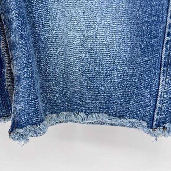 vintage Y2K denim lace up skirt cut off waist 14 - Picture 5 of 7